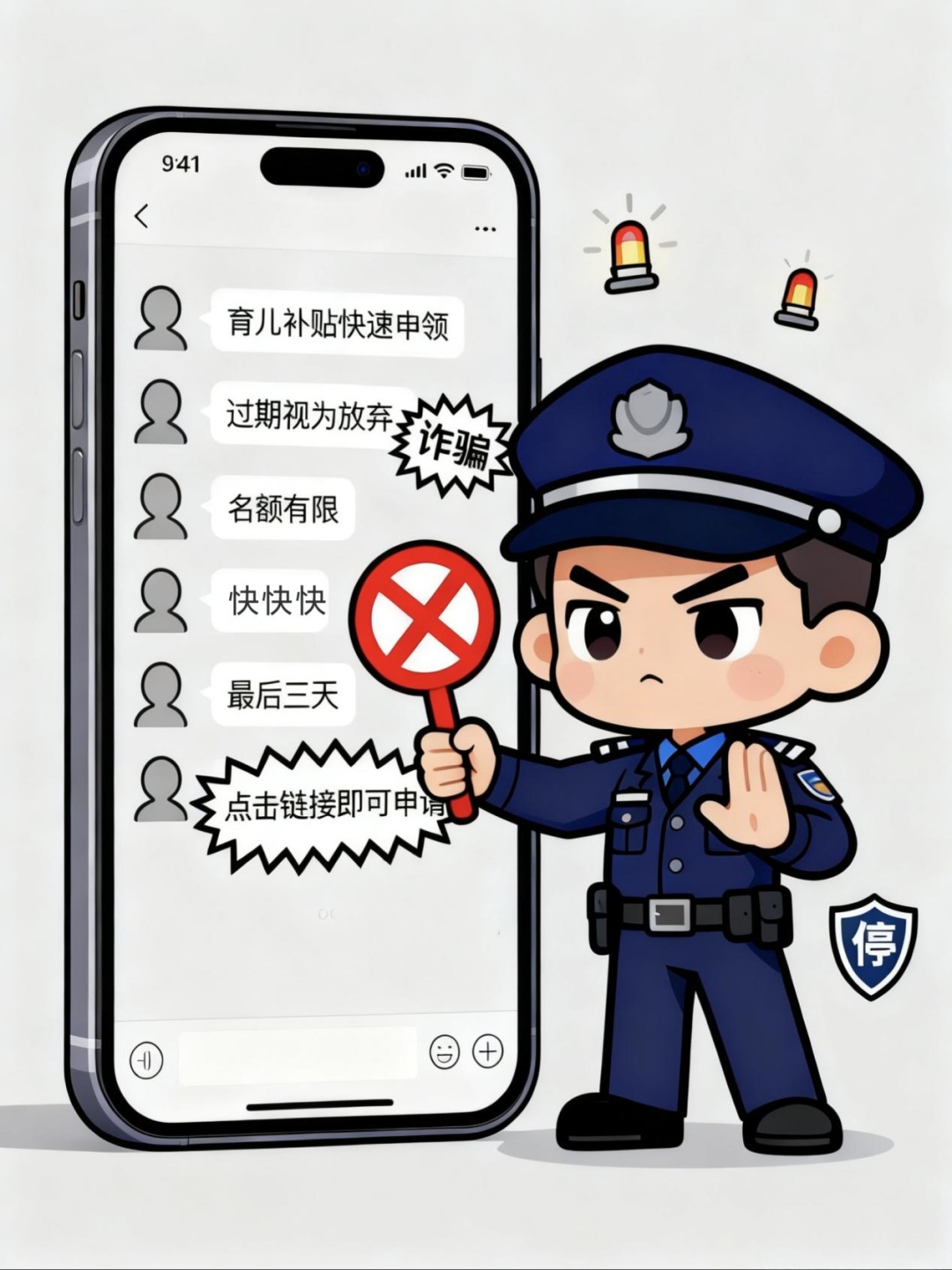 网警提醒： 领取"育儿补贴"，这些套路要警惕！