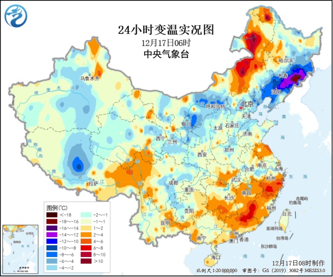 中央气象台：未来三天中东部持续回暖