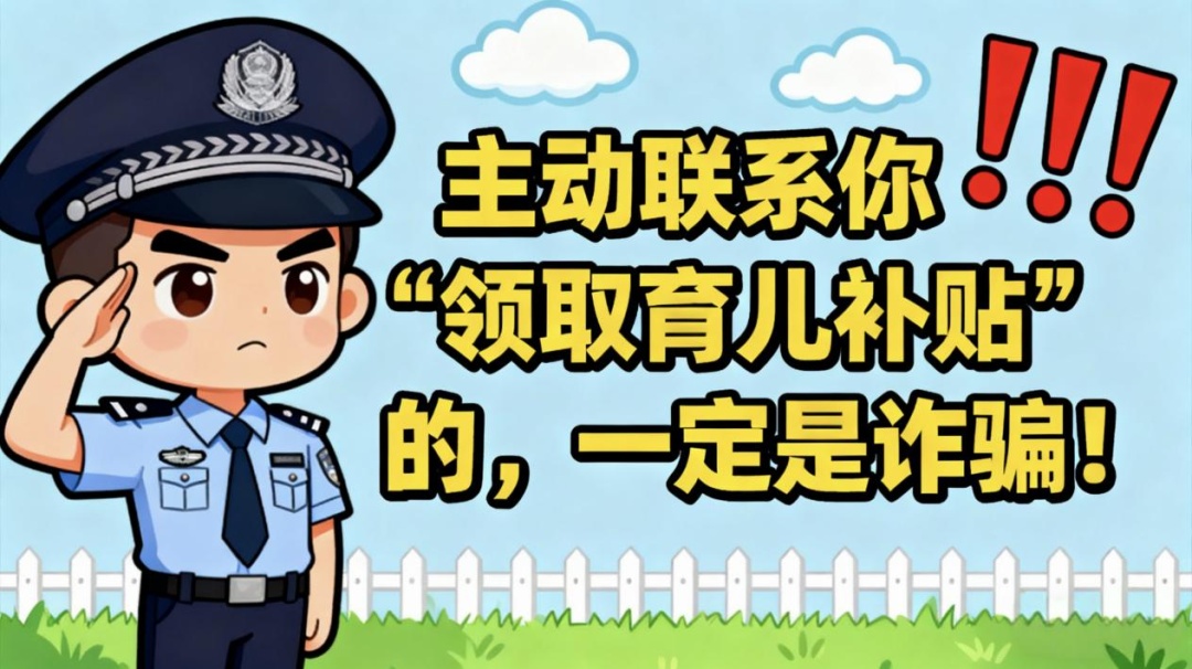 网警提醒： 领取"育儿补贴"，这些套路要警惕！