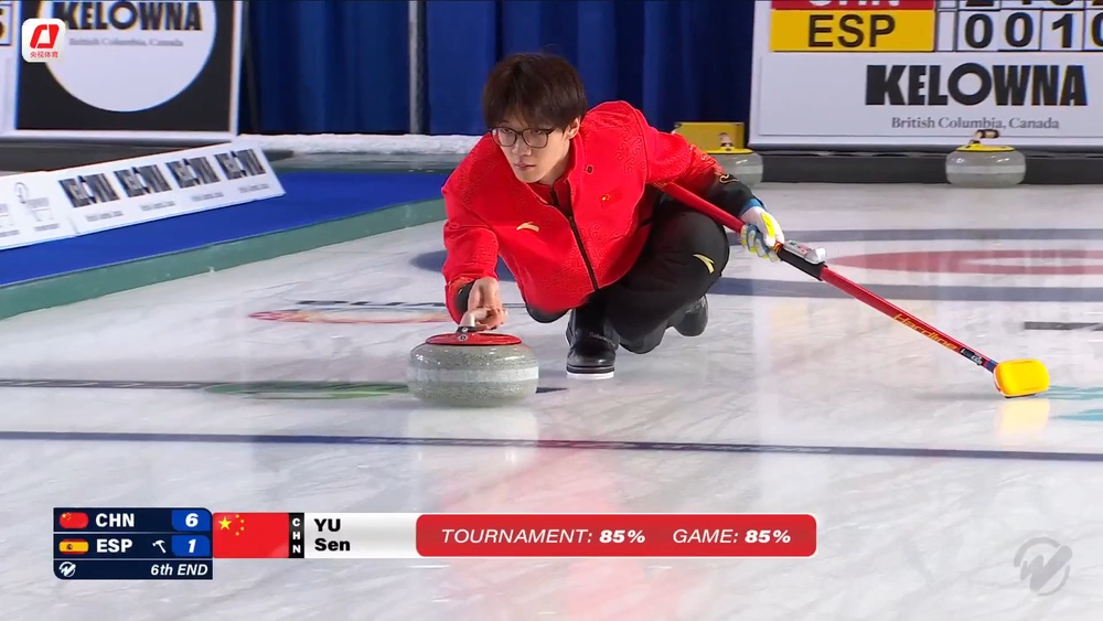 米兰冬奥会冰壶混双资格赛:中国队8-7西班牙队 收获六连胜 米兰冬奥会冰壶混双资格赛:中国队8-7西班牙队 收获六连胜