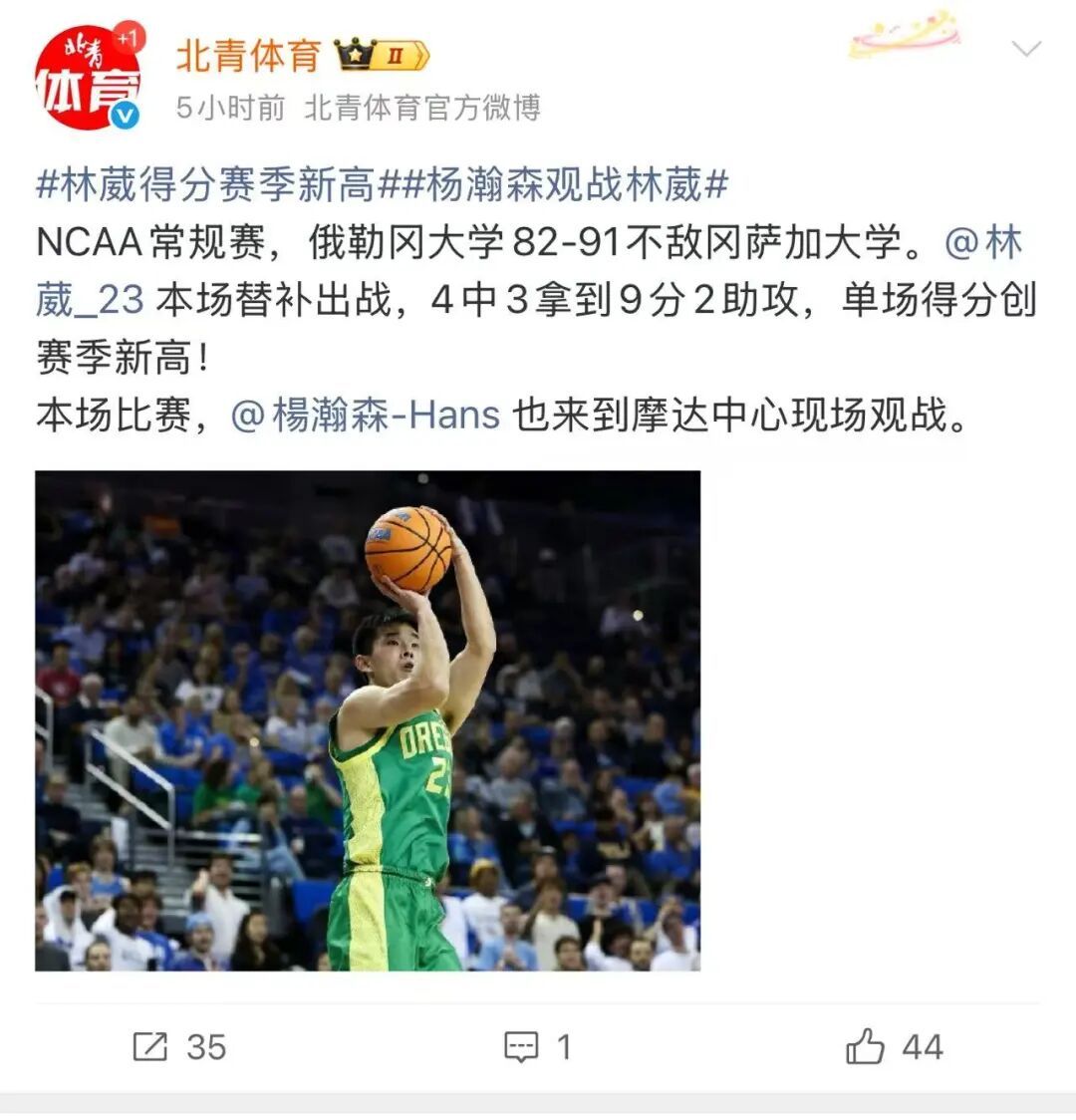 杨瀚森场边观战支持林葳！替补出场16分钟，林葳单场再创得分新高