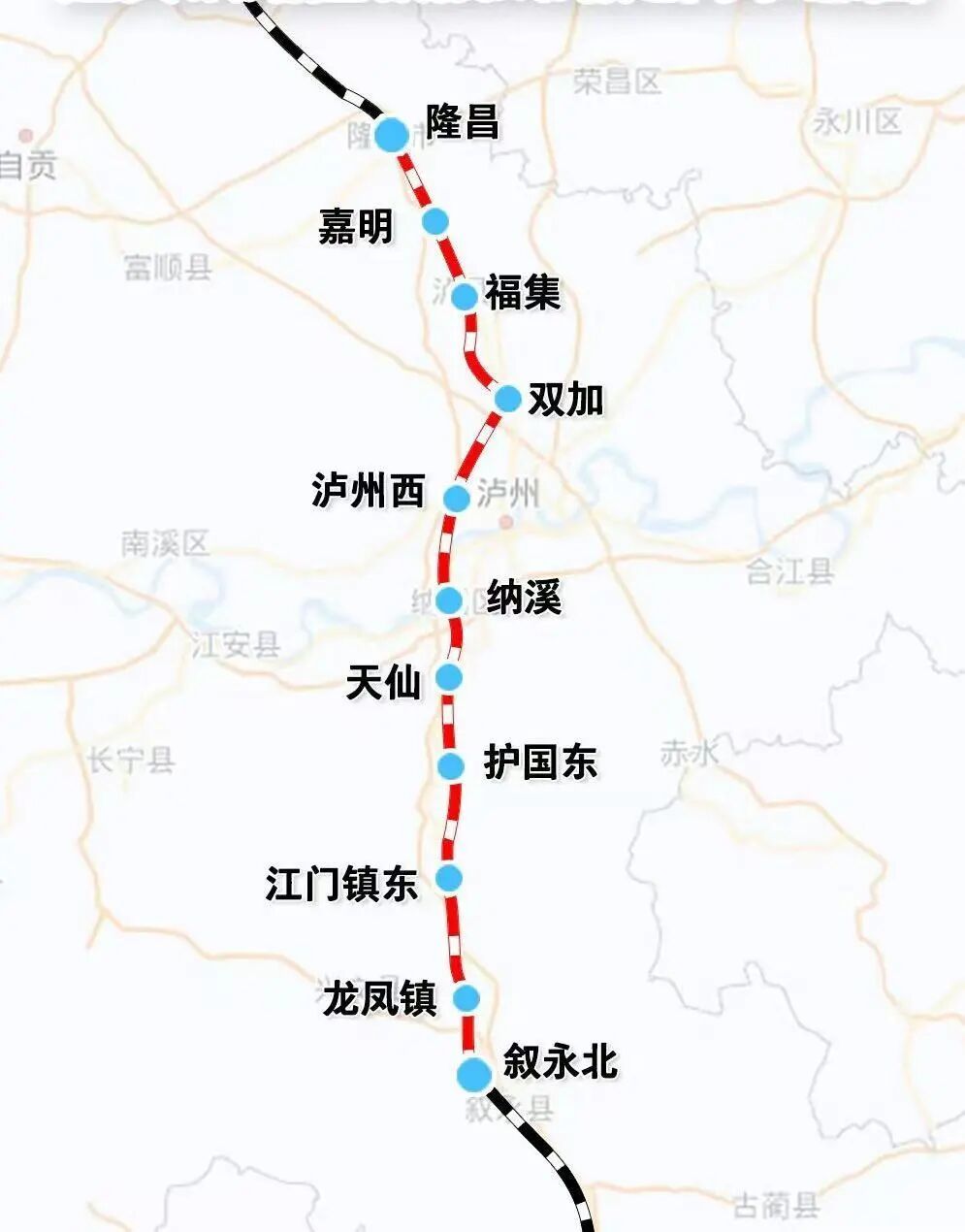 四川“最近出海通道”即将通车！隆泸叙铁路沿线站点抢先看