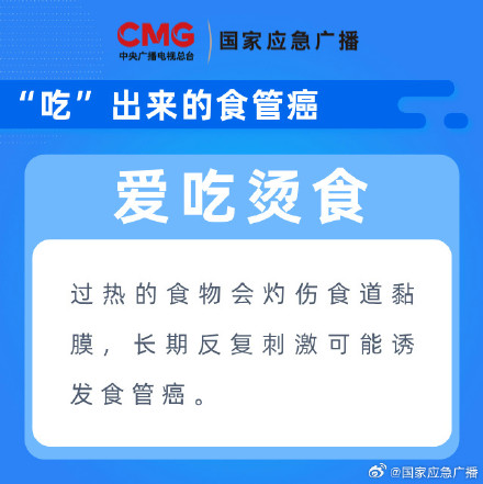 “趁热吃”≠“趁烫吃” 警惕食管癌四大信号