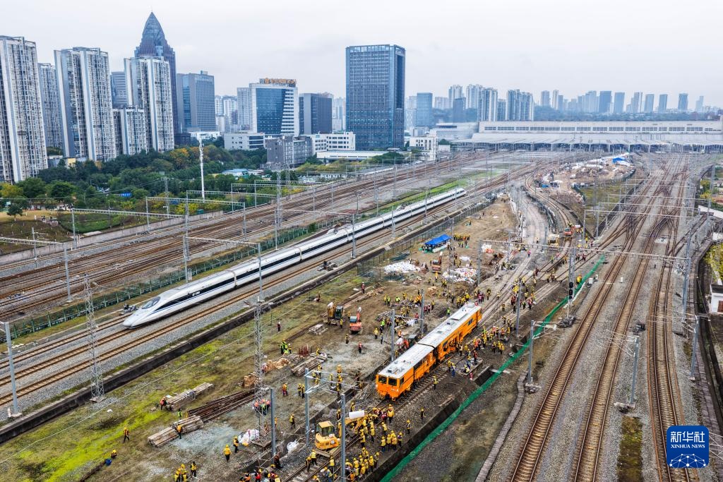 成渝中线高铁引入重庆北站工程稳步推进