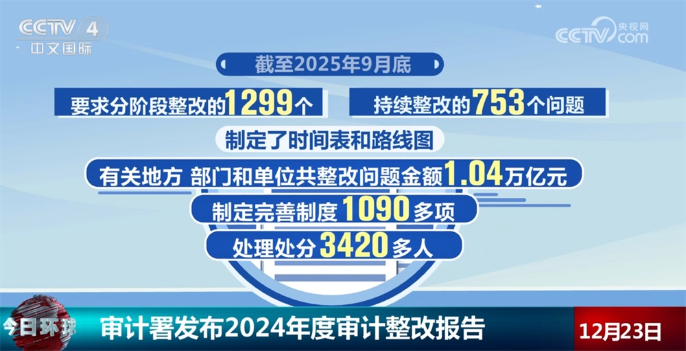 透过数据看2024年度审计整改报告“力度” 重大问题整改总体进展顺利