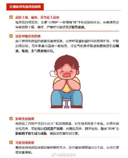 警惕！孕妇用电热毯可能会流产
