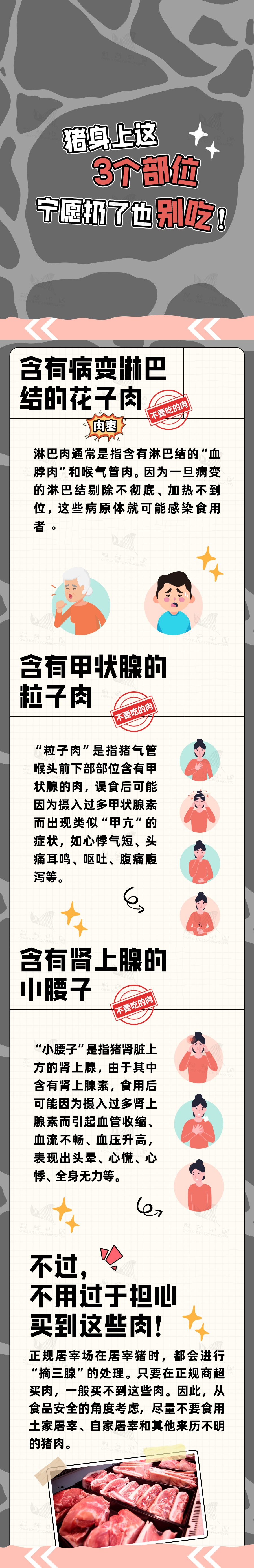 注意！这几个部位的肉，千万别吃