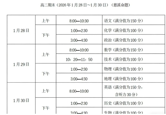 定了！宁波多地公布中小学期末考试时间和寒假时间
