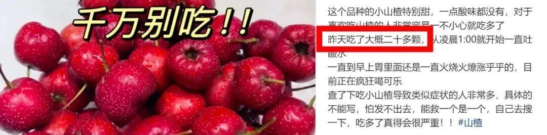 小山楂被推上了风口浪尖！网友：小山楂是中午吃的，医院是下午去的