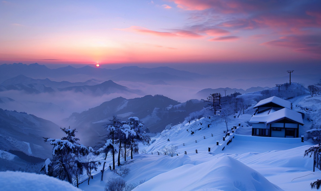 今冬江西的第一场雪，太 美 了！
