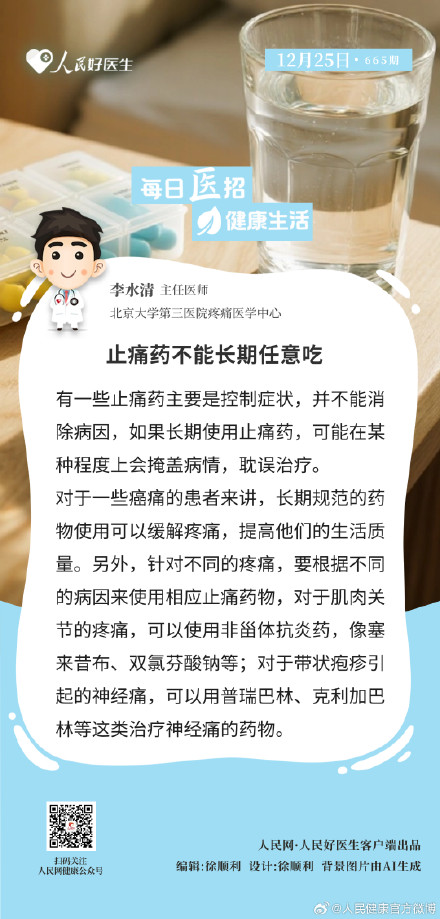 止痛药不能长期任意吃