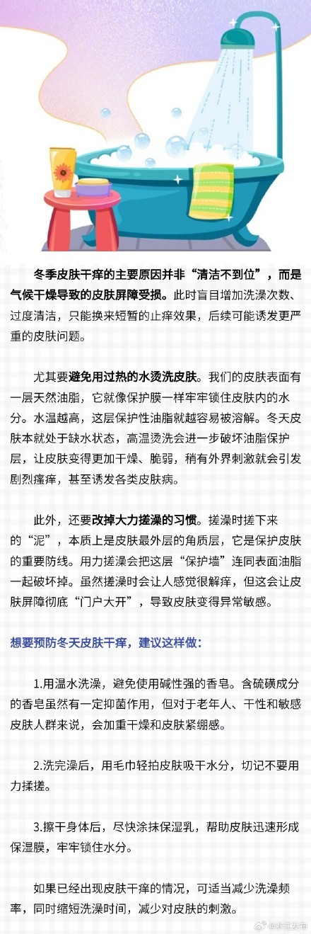 冬季皮肤干痒是因为“没洗干净”？错误做法当心加重症状