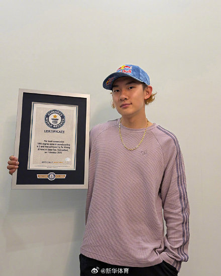 苏翊鸣难度动作创下吉尼斯纪录