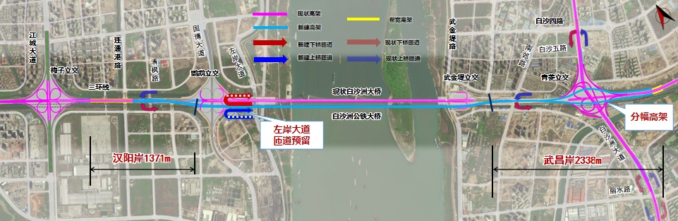 武汉将新建一座长江大桥，就在白沙洲！