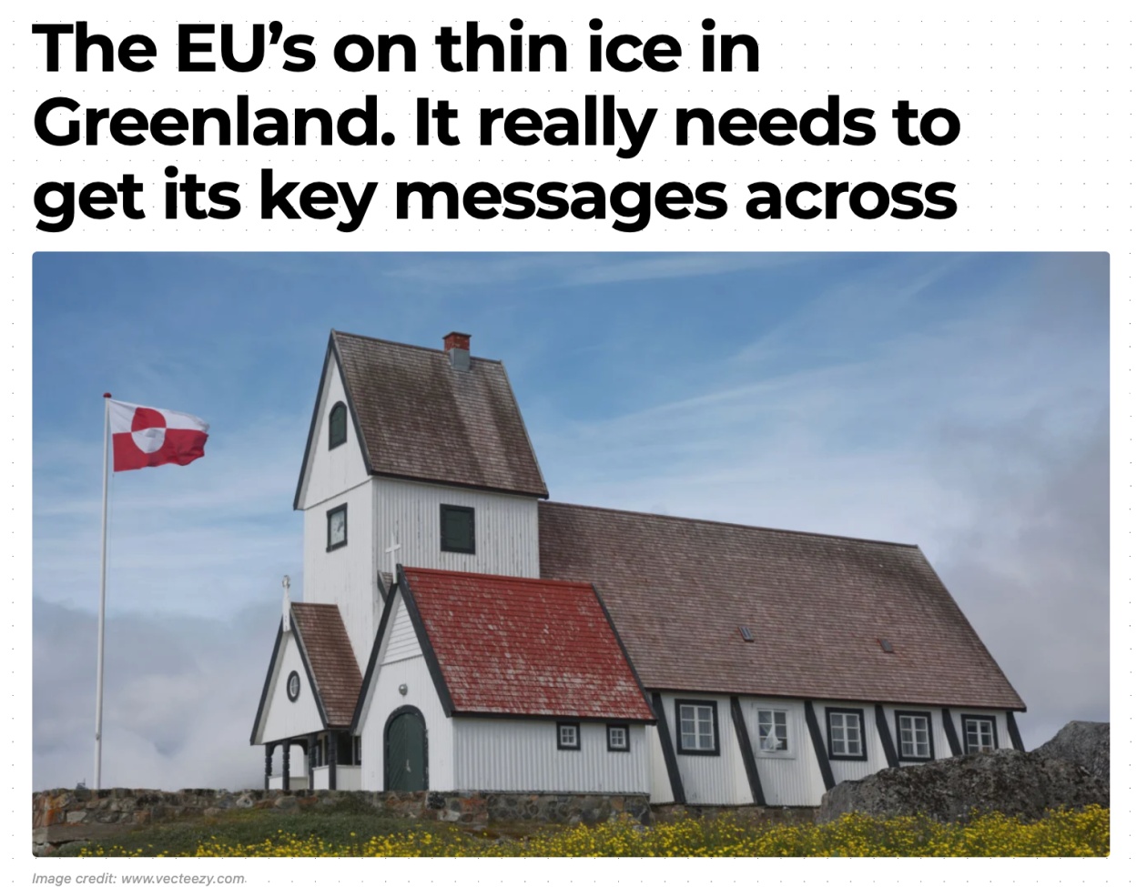 格陵兰岛之争升温 欧盟如何守住安全与规则“底盘”