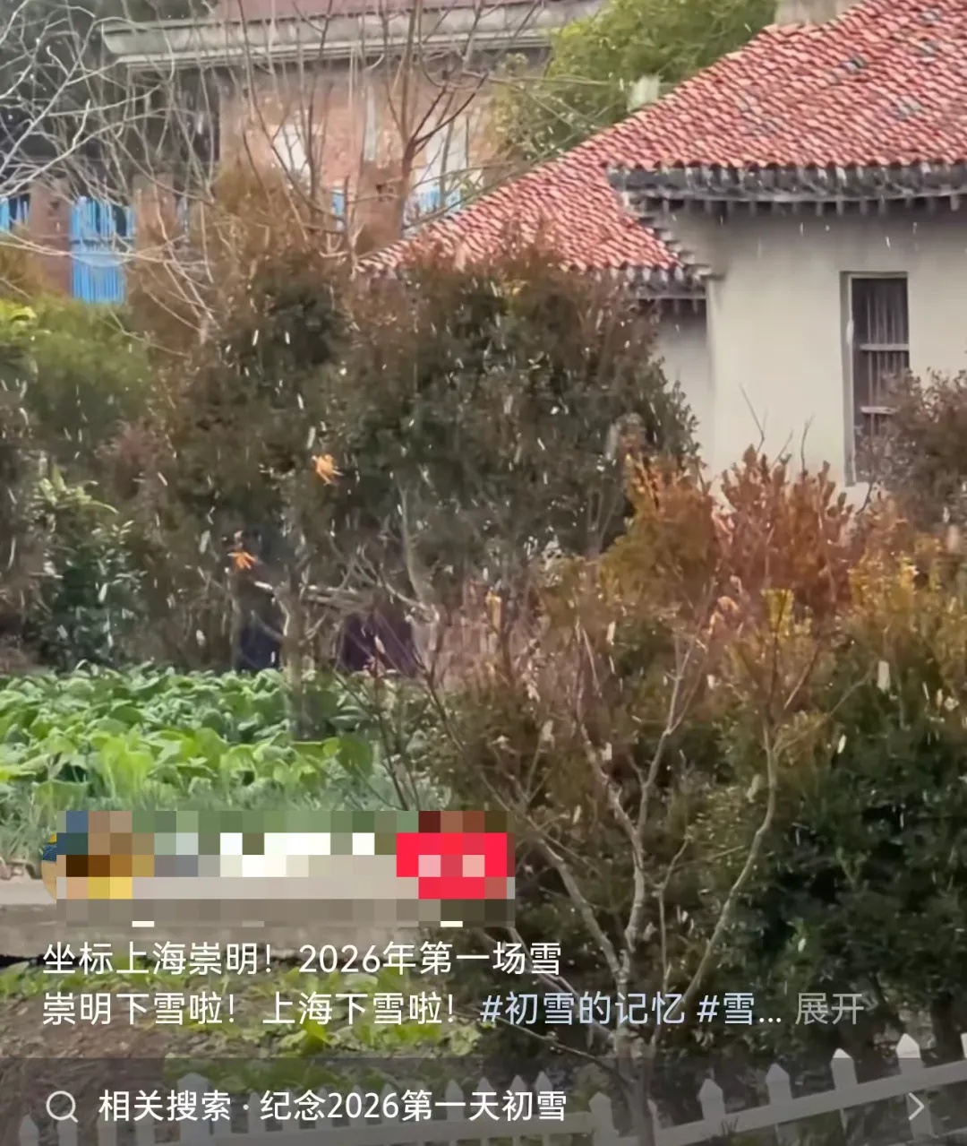 上海下雪了！强冷空气登场，最低有-5℃……