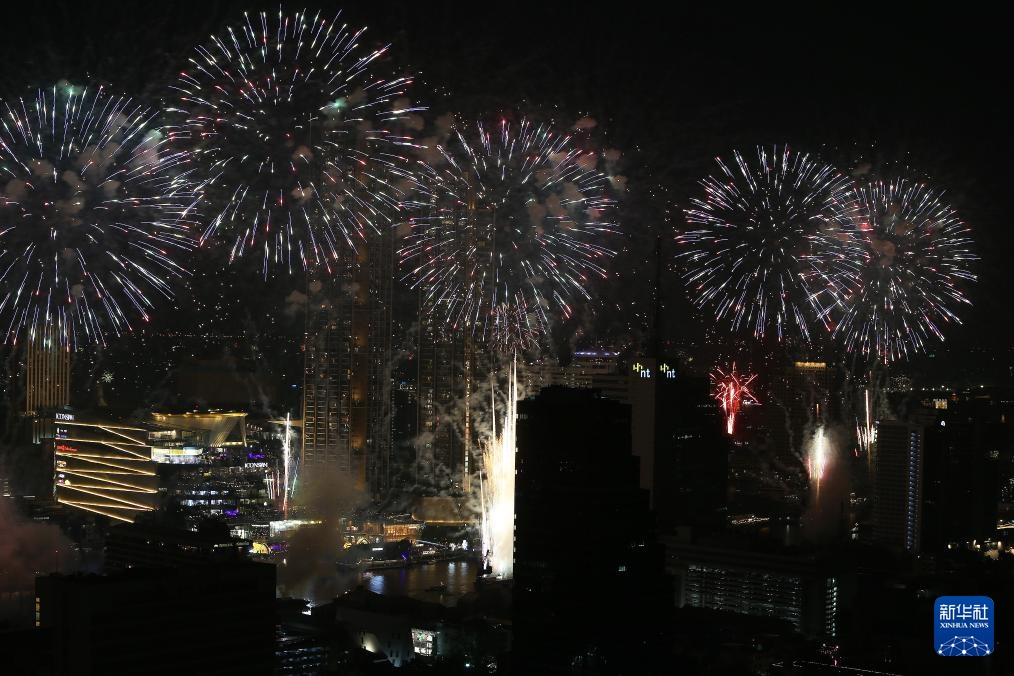 泰国曼谷：新年烟花