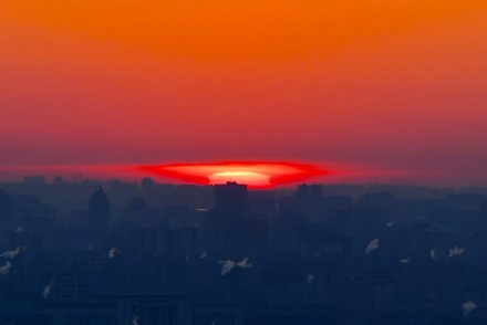 元旦香山市民守候新年第一缕曙光