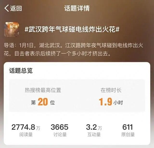 跨年夜突发！放飞气球碰到电线爆炸，附近医院、居民楼瞬间停电