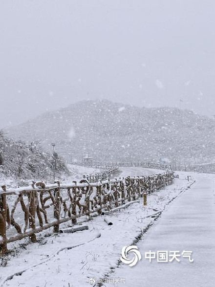 瑞雪迎新！湖南湘西州八面山大雪漫卷 天地披银装
