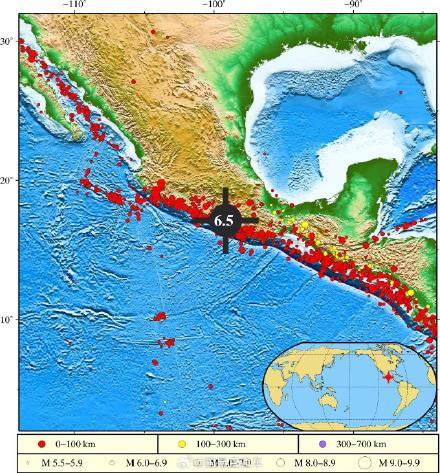 墨西哥格雷罗州海域发生6.5级地震,或引发局地海啸 墨西哥格雷罗州海域发生6.5级地震,或引发局地海啸