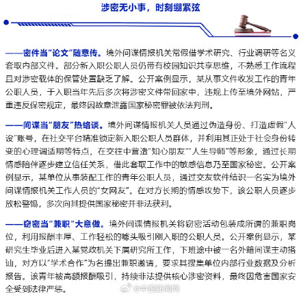 新入职公职人员易被间谍盯上