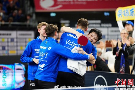 樊振东享受夺冠时刻