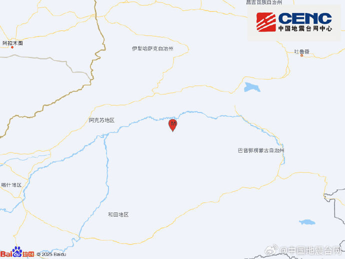 新疆阿克苏地区沙雅县发生3.4级地震，震源深度22千米