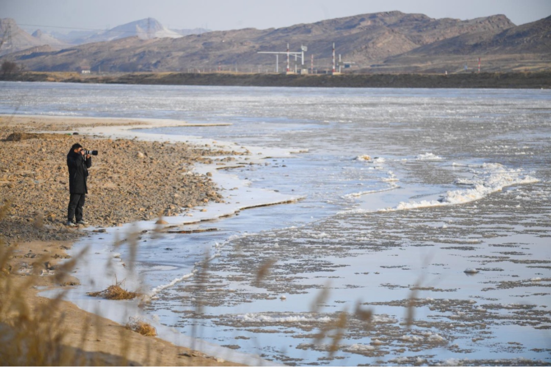 看！黄河宁夏惠农段变身“冰河世纪”&nbsp;