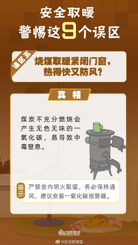 安全取暖警惕9个误区