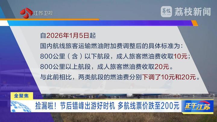 捡漏啦！节后错峰出游好时机 多航线票价跌至200元