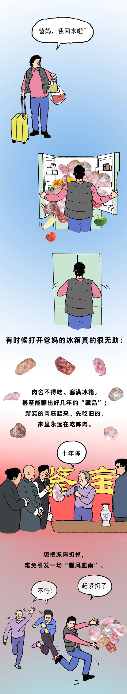 看到这样的冷冻肉赶紧扔掉 看到这样的冷冻肉赶紧扔掉