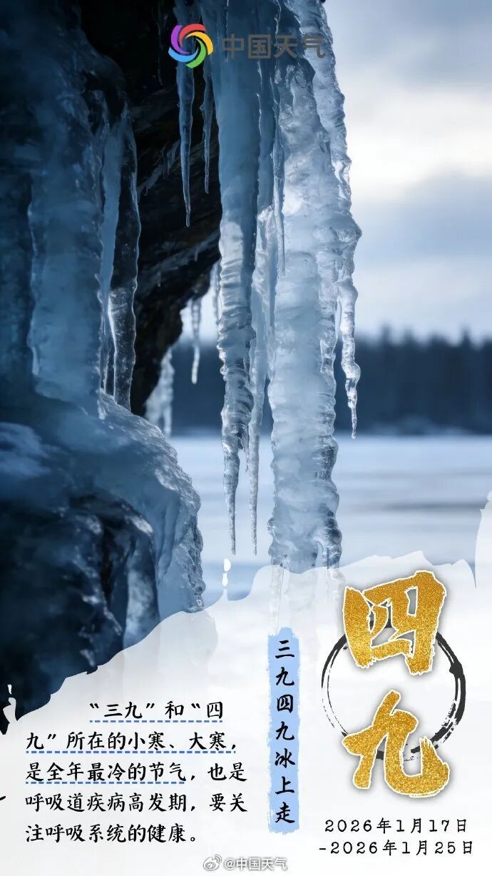 今起进入最冷三九天！