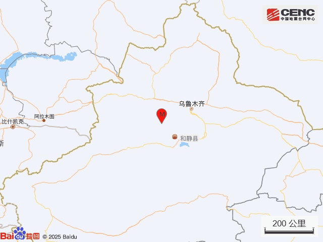新疆巴音郭楞州和静县发生3.0级地震
