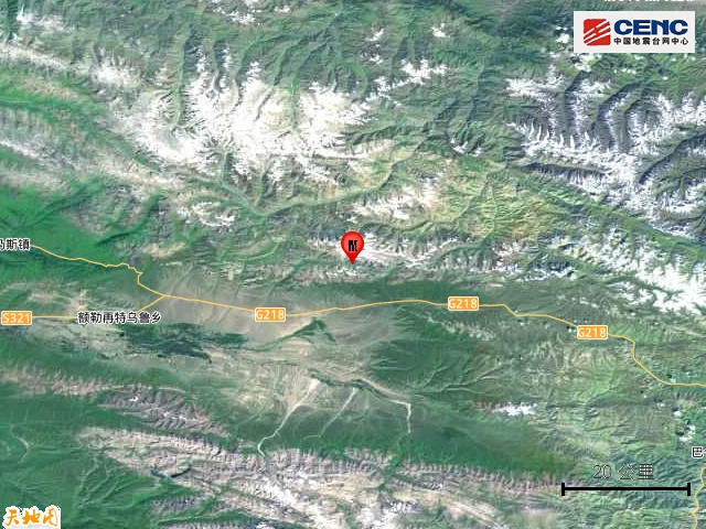 新疆巴音郭楞州和静县发生3.0级地震