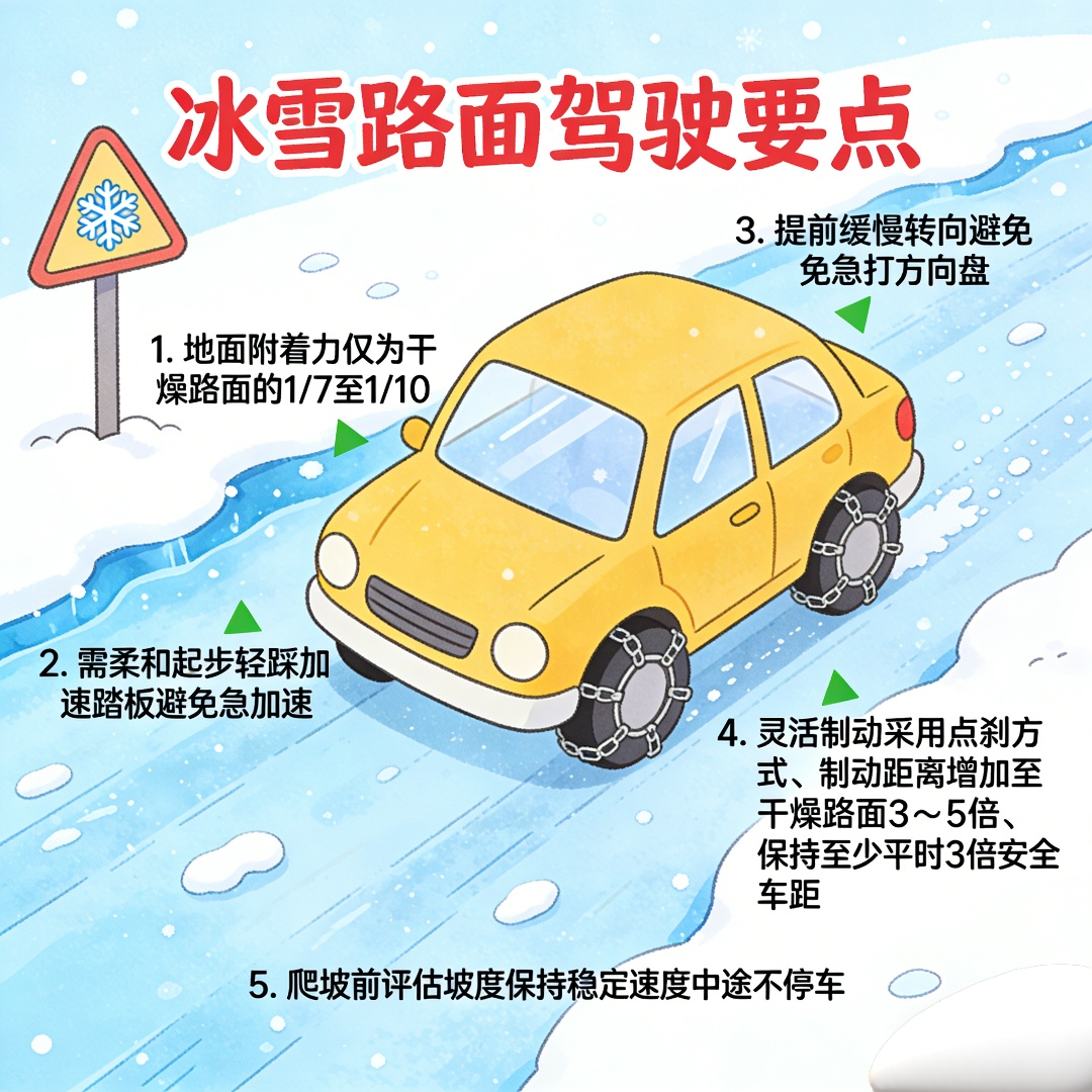 数九寒天驾车出行，安全抵达远比准时抵达更重要！