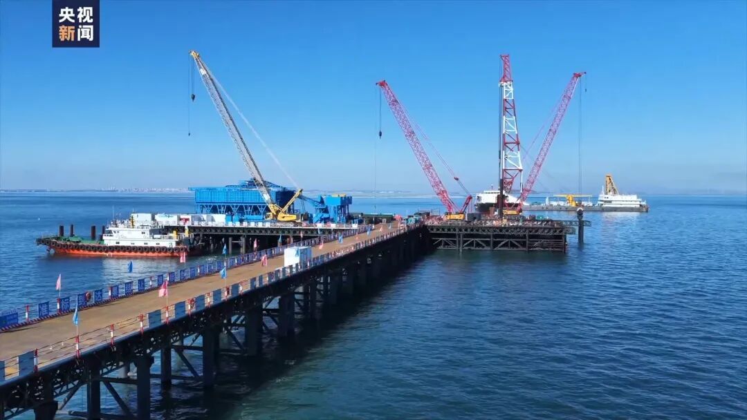 东北规模最大跨海大桥关键节点贯通