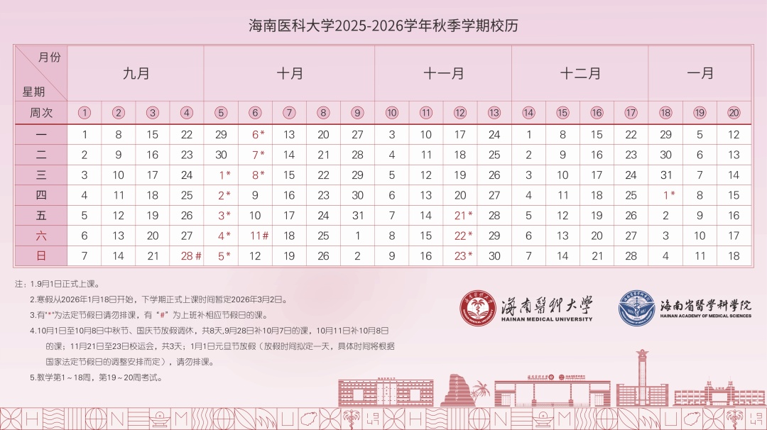 海南部分高校2026年寒假时间来了! 海南部分高校2026年寒假时间来了!