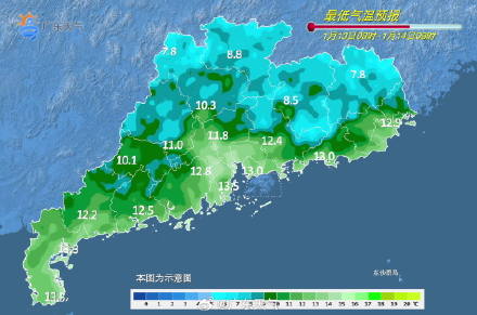 未来3天广东大部气温逐渐回升
