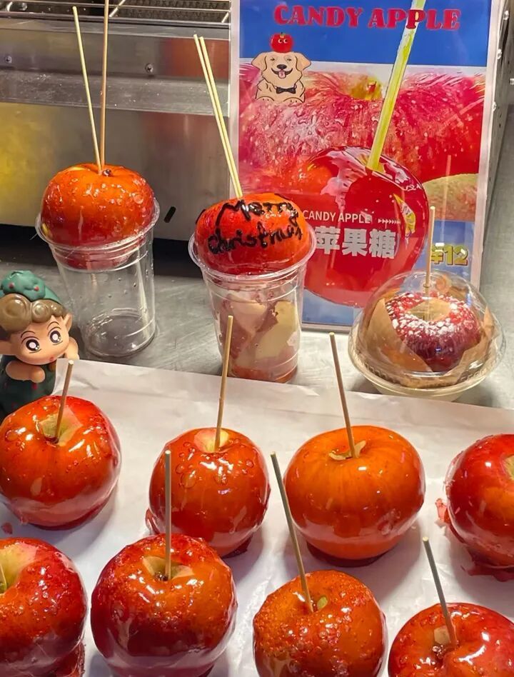 从3元一斤到15元一杯，苹果糖、苹果饮品、苹果酸奶夹……在济南火了