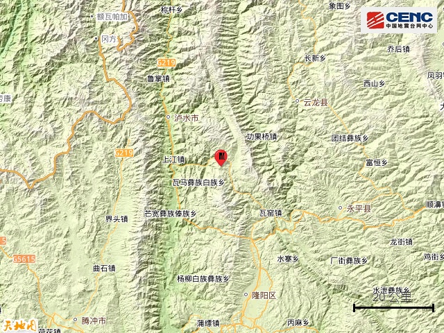 云南大理州云龙县发生3.0级地震，震源深度10千米