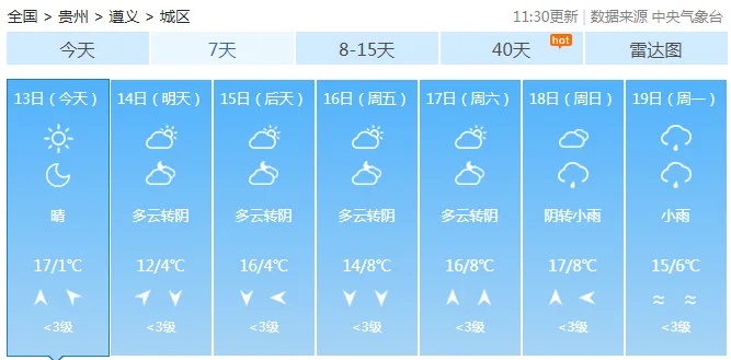 冷空气又来了！贵州局地最高气温直降10℃