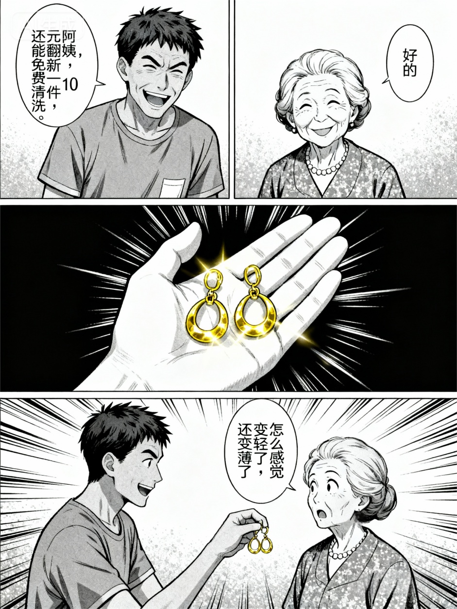 金价飙涨，有人想从中搞事！清洗20秒，金镯“瘦身”4.87克