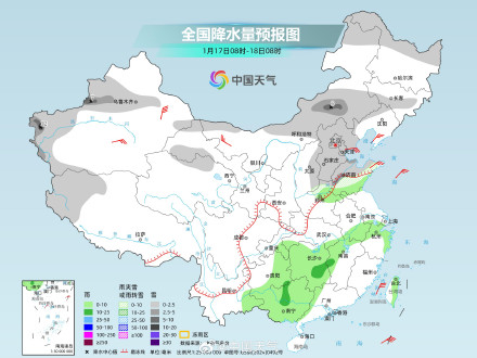 明起中东部降水逐渐增多 本周末至下周初大范围雨雪即将登场