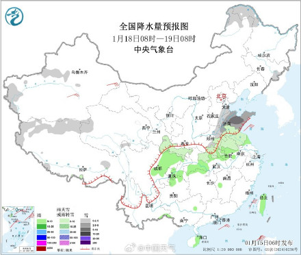 明起中东部降水逐渐增多 本周末至下周初大范围雨雪即将登场