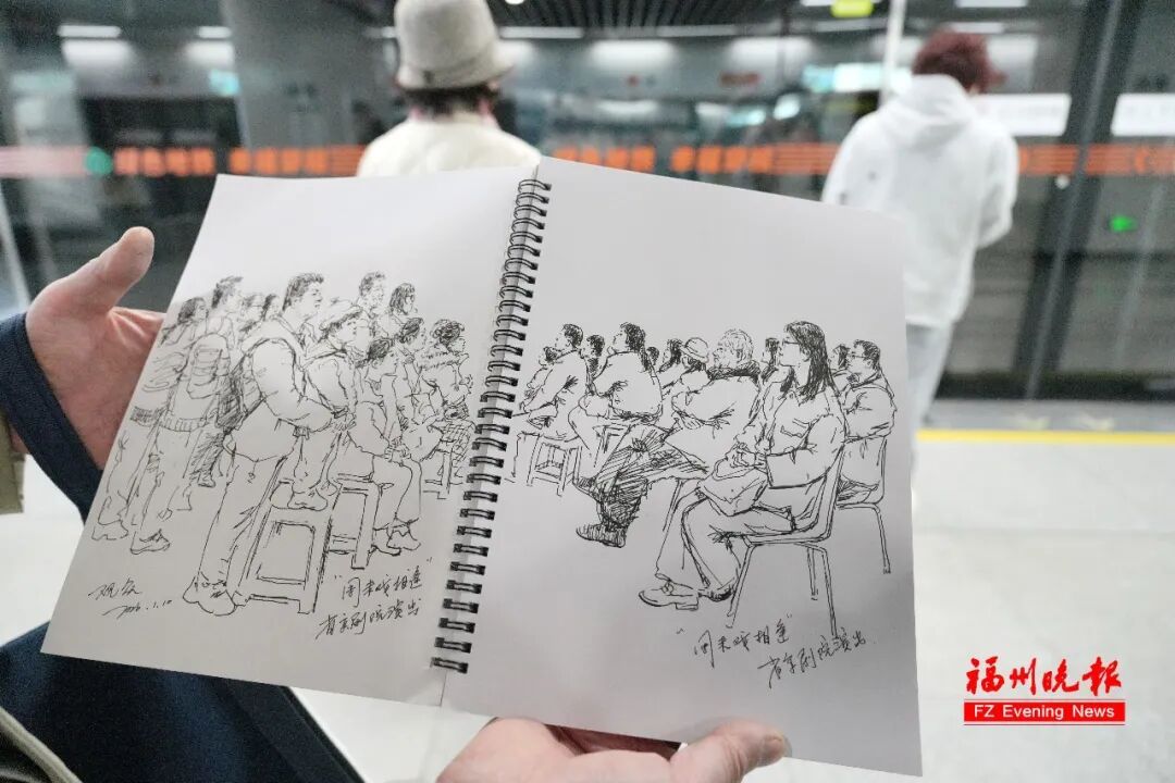 福州“速写爷爷”，火了！毕业于福建师大！