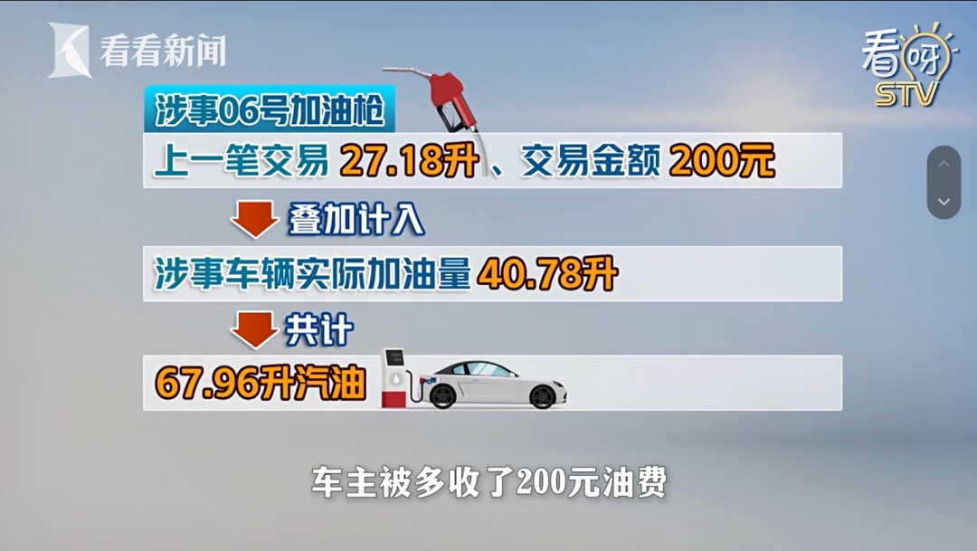 68升的油箱，加了74升油！上海一车主大呼不合理