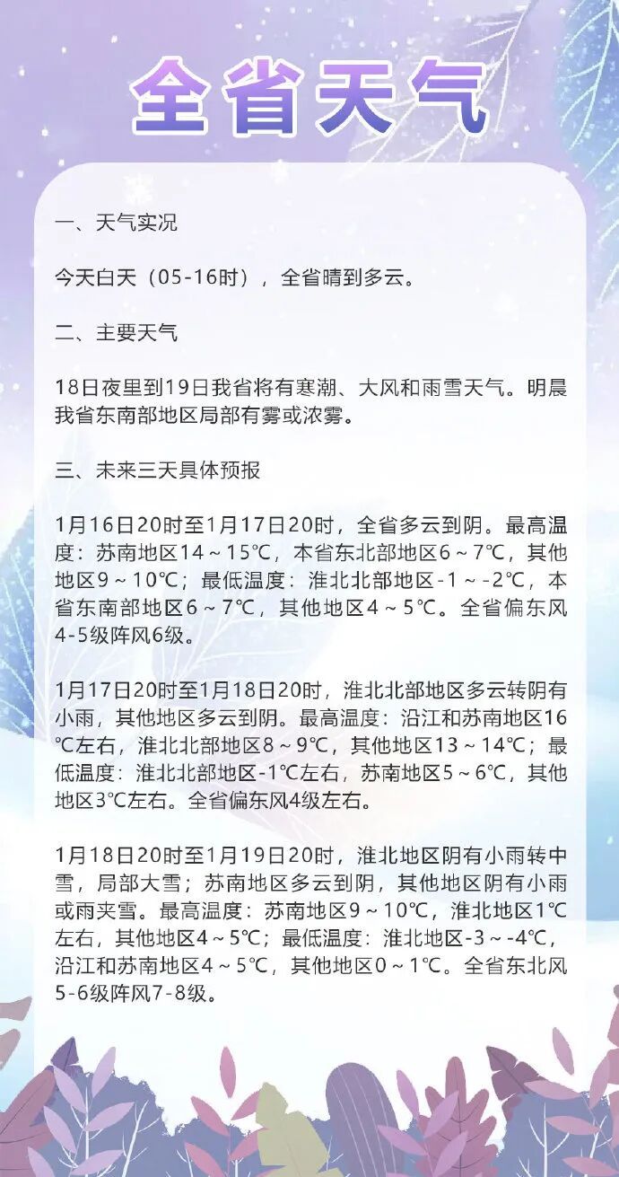 -7℃！中到大雪！严重冰冻+8级大风 最强寒潮来袭，南京天气将迎大反转