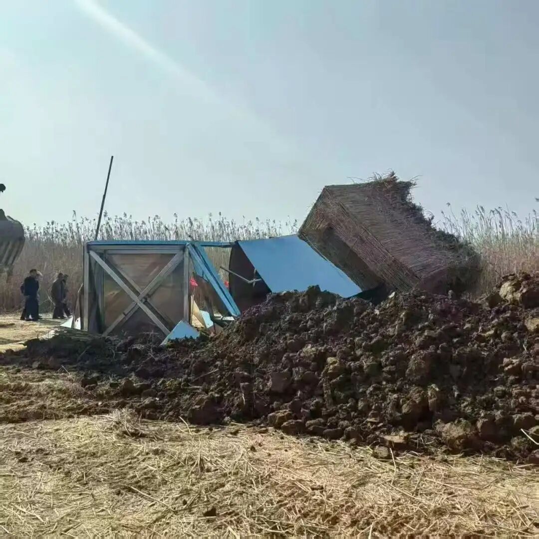 洞庭湖鸟撞风险镜面装置已拆，现场画面公布