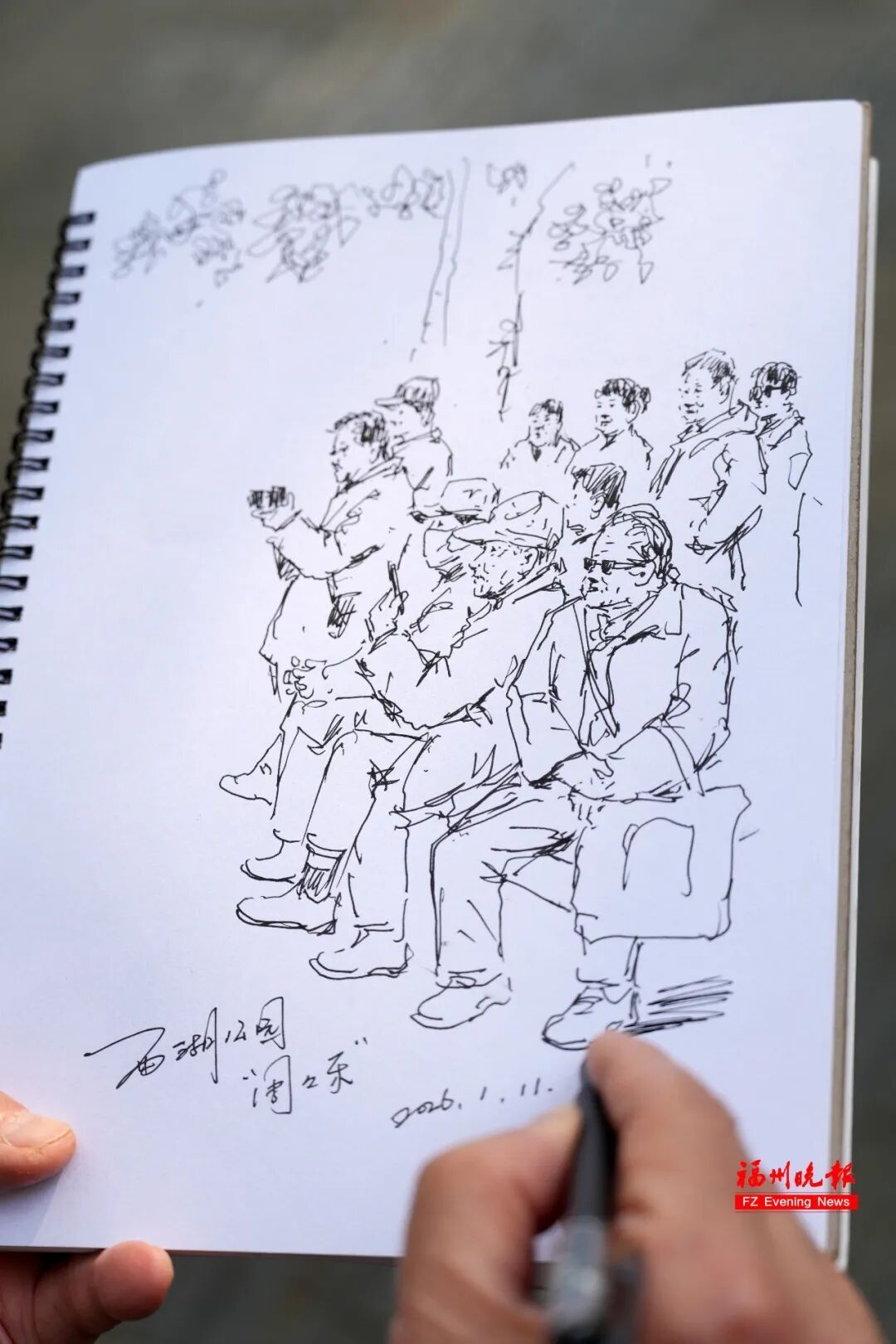 福州“速写爷爷”，火了！毕业于福建师大！